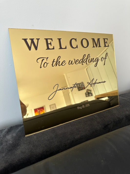 Panneau de Bienvenue Mariage